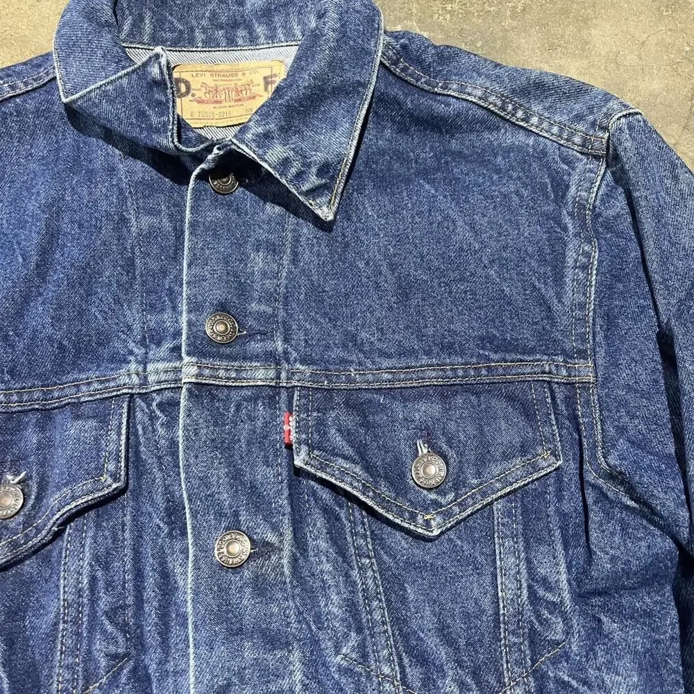 Vintage 80s Levi's Dark Wash Type-3 Trucker Denim Jacket